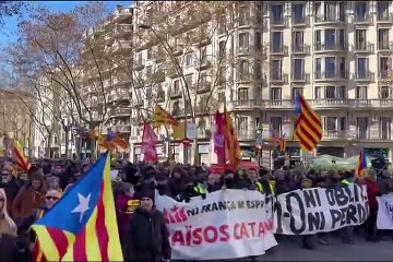 Milers de manifestants es dirigeixen cap al consulat francès