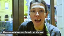 Thomasina Miers, co-founder of Wahaca, talking about meat-free Mexican food in Brighton East Sussex
