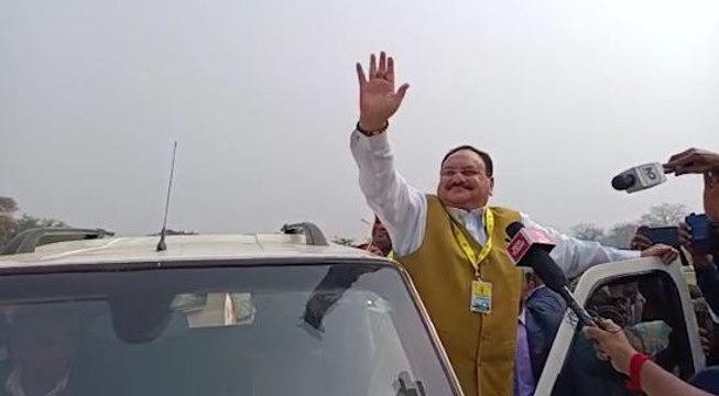 মায়াপুরের ইসকন মন্দিরে পুজো দিয়ে বঙ্গ জয়ের লক্ষ্য যাত্রা শুরু জে পি নাড্ডার