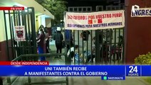 UNI alberga a manifestantes que llegan de provincia a Lima a protestar pacíficamente