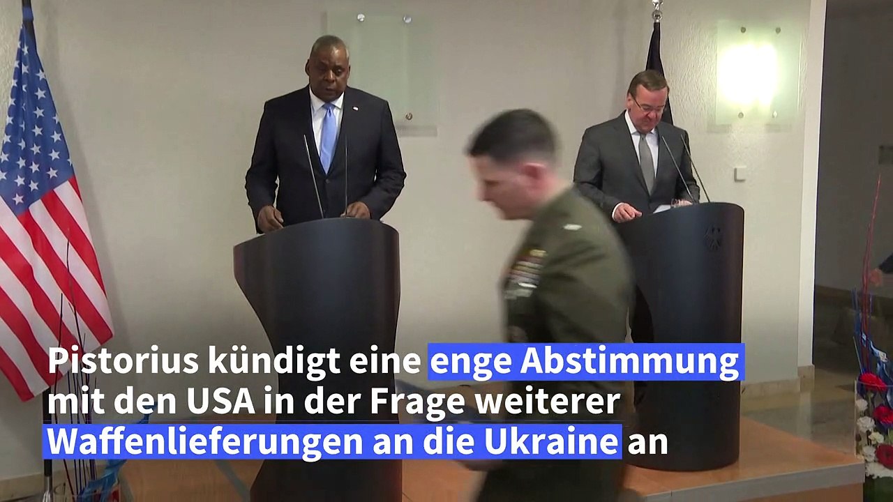 Pistorius: Deutschland und USA stehen 'Schulter an Schulter'