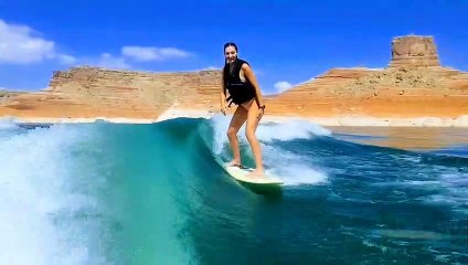 Surfing at Lake Powell