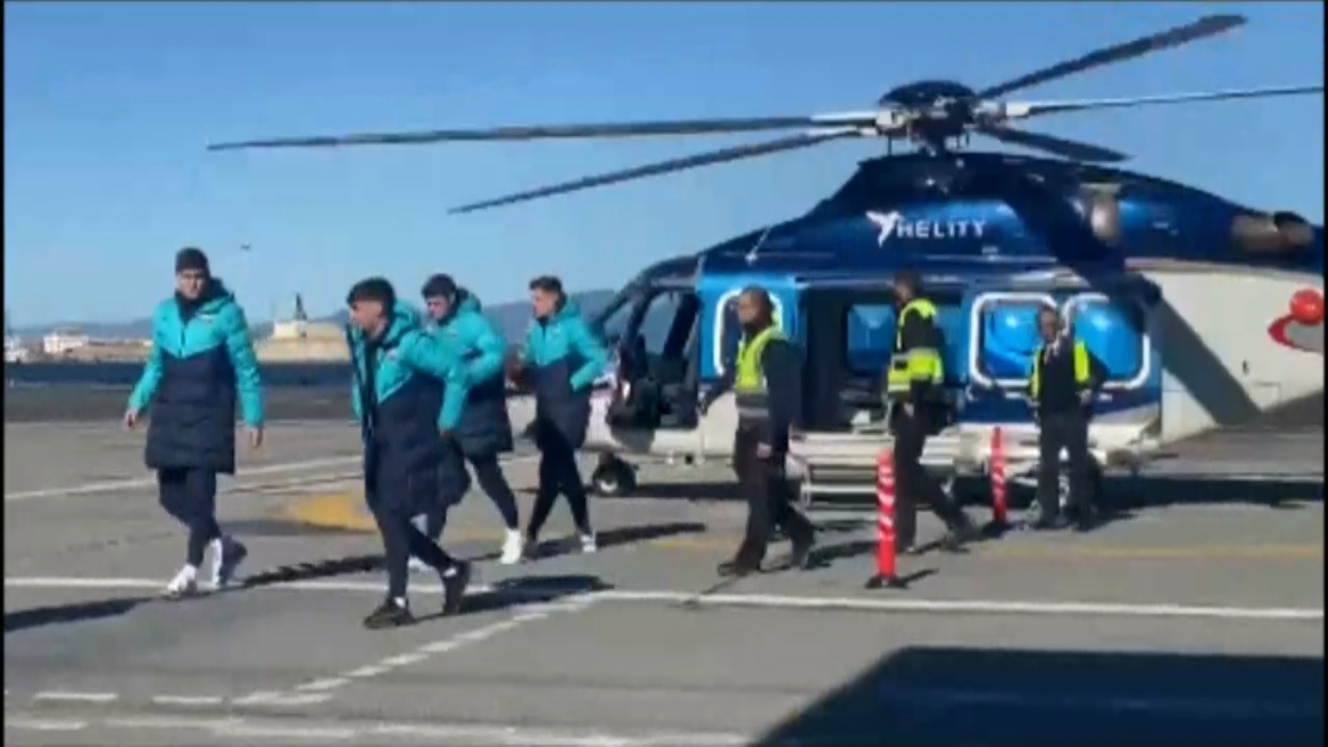 El Barça llega a Ceuta en helicóptero