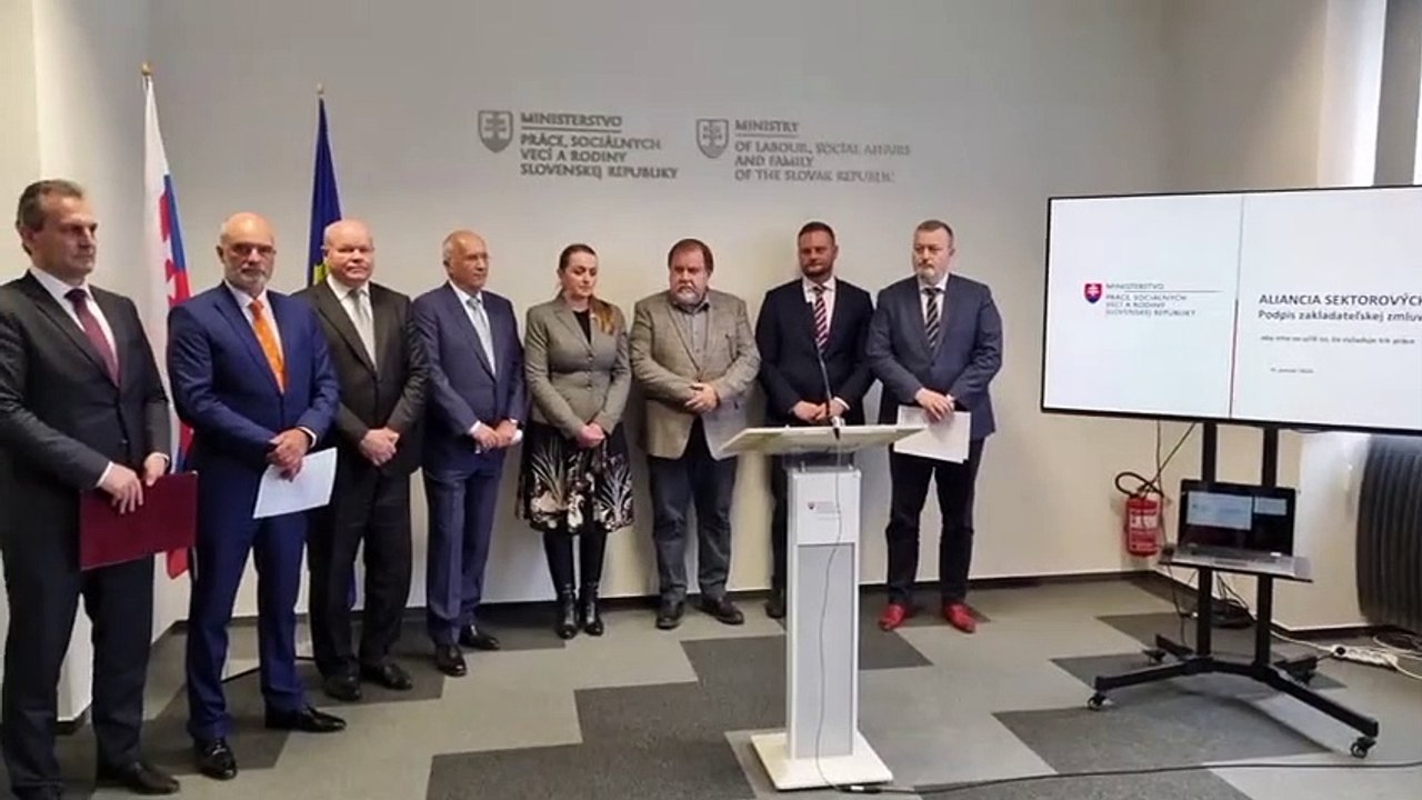 ZÁZNAM: TK ministra práce M. Krajniaka - zriadenie Aliancie sektorových rád