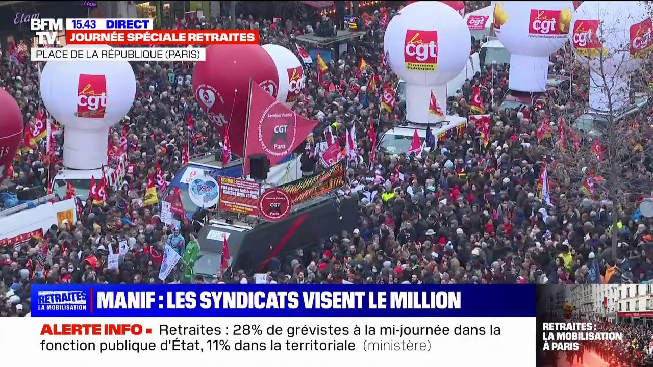 Manifestation contre les retraites: à Paris, un itinéraire bis mis en place, à la demande des syndicats