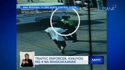 Traffic enforcer, kinuyog ng 4 na magkakaanak | Saksi