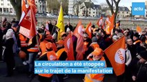 Manifestation contre la réforme des retraites au Mans, jeudi 19 janvier