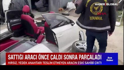 Şaşkına çeviren görüntü! Lüks otomobili çalıp, parçalatan eski sahibi çıktı