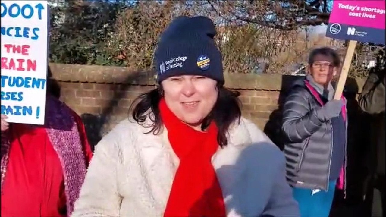 Nurses strike in Worthing