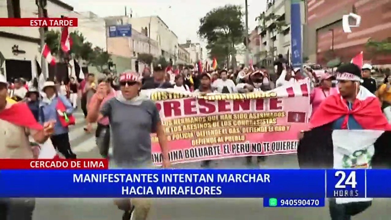 Protestas en Centro de Lima: Manifestantes realizan nueva movilización contra Dina Boluarte