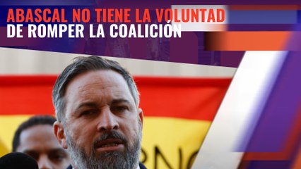 Abascal dice que no tiene voluntad de romper el gobierno de coalición pero arremete contra el PP