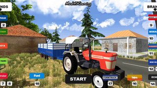 Supplying Bags trally and wooden blocks in fields Indian tractor simulator gameplay #2