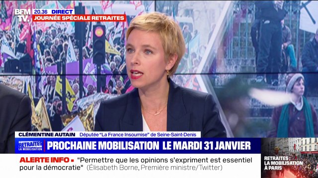 C'est au-delà de mes espérances : Clémentine Autain réagit à la mobilisation contre la réforme des retraites