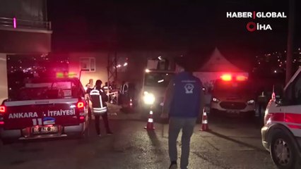 Ankara'da büyük panik! İnşaat kazısı, apartman girişinde göçük oluşturdu