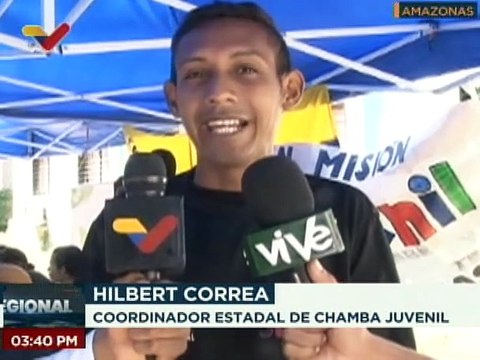 Jóvenes participan en el registro nacional de la Gran Misión Chamba Juvenil en el estado Amazonas