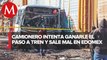 Tren impacta autobús de pasajeros en Edomex