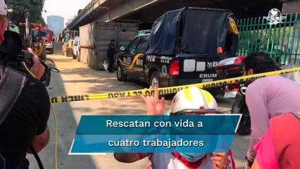 Socavón sobre Av. Río San Joaquín deja un muerto y cuatro trabajadores atrapados