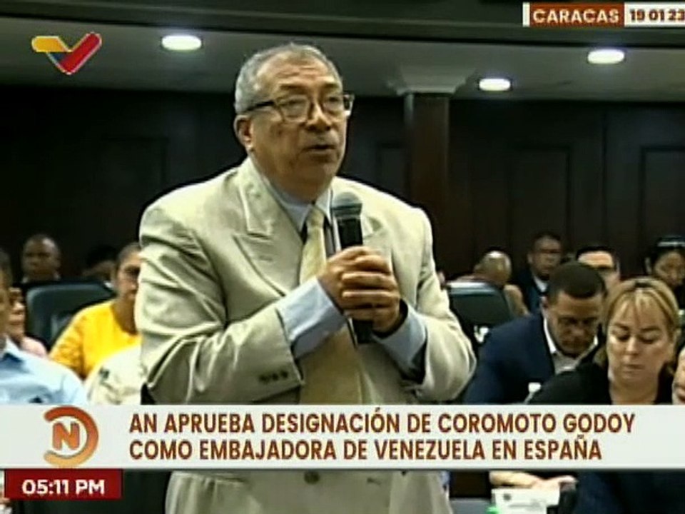 AN aprueba designación de Coromoto Godoy como Embajadora de Venezuela en España