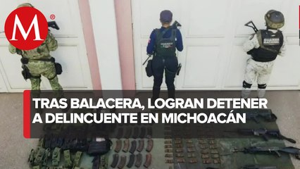 Download Video: Enfrentamiento entre policías y civiles armados deja una persona detenida en Michoacán