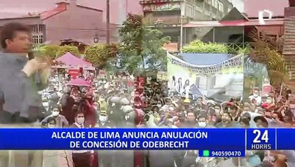 Alcalde de Lima anuncia anulación de concesión de Odebrecht