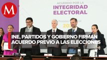 Autoridades electorales firman acuerdo por la integridad del proceso electoral en Edomex