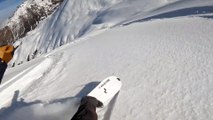 Snowboarding Guide Sam Thackeray in Kyrgyzstan