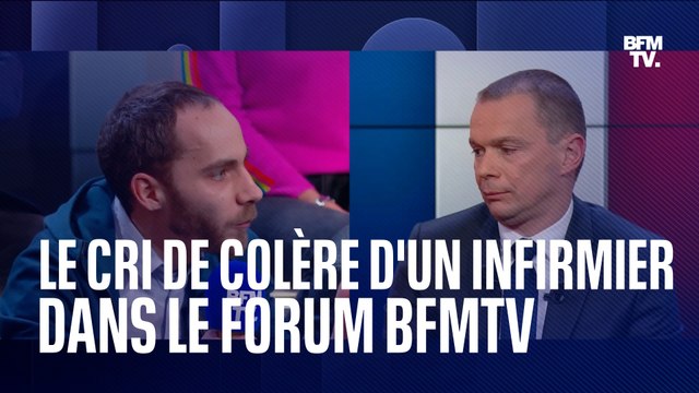 Dans le Forum BFMTV, le cri de colère d'un infirmier face à Olivier Dussopt