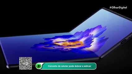 Conceito de celular pode dobrar e esticar