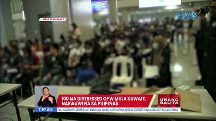 100 na distressed OFW mula Kuwait, nakauwi na sa Pilipinas | UB