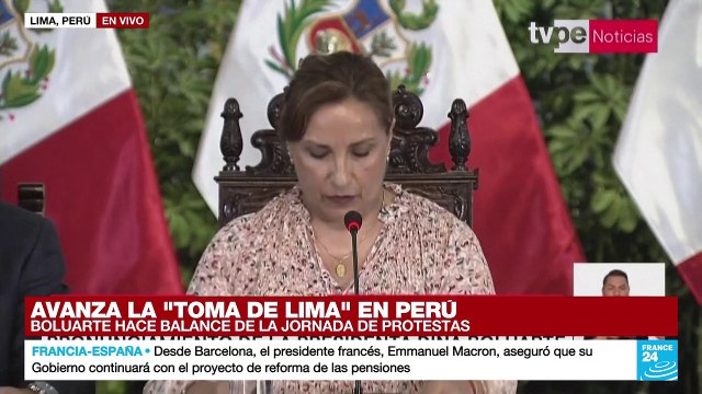 Dina Boluarte: los actos de violencia generados no quedarán impunes