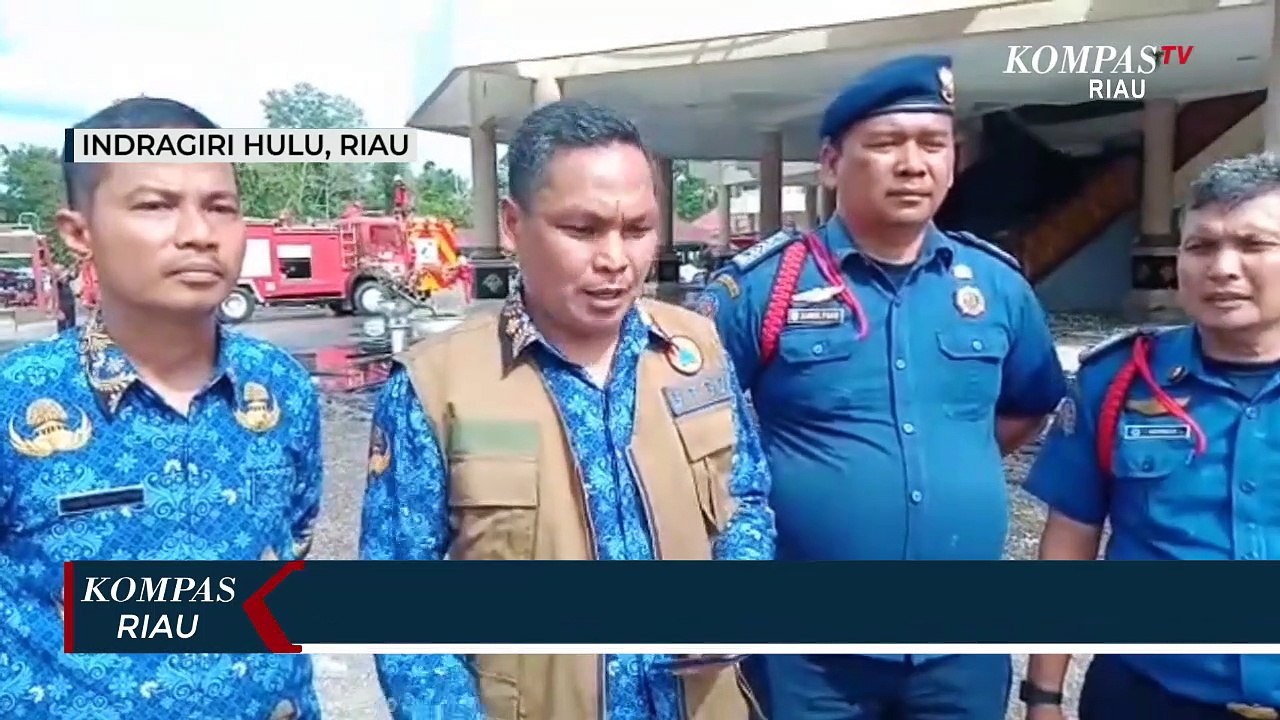 Kebakaran Gedung DPRD Inhu Api Berasal Dari Ruang Ketua DPRD