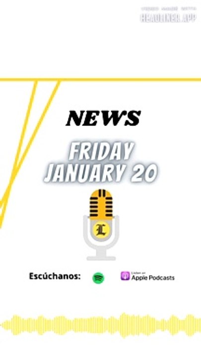 NEWS FRIDAY 20 JANUARY