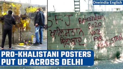 Delhi: Pro-Khalistani posters appear in different areas ahead of Republic Day | Oneindia News*News