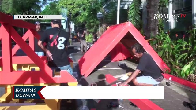 Jelang Imlek, Ribuan Lampion Hiasi Pusat Kota Denpasar