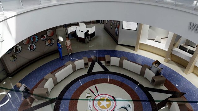 YDSP HEALTH CLINIC; HALLWAYS AND MAIN LOBBY; STEELCASE FURNITURE