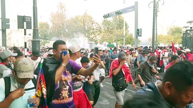 Clashes in Lima as thousands rally against Peruvian government