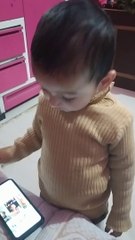 Cute Trishu playing Saki song by voice command-dm