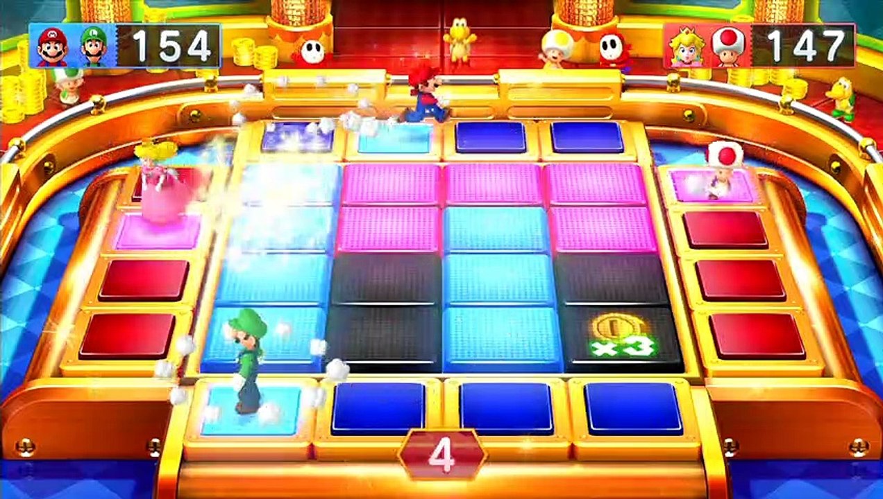 Mario Party 10 | All 2 vs 2 Minigames | Mario, Luigi vs Peach, Toad