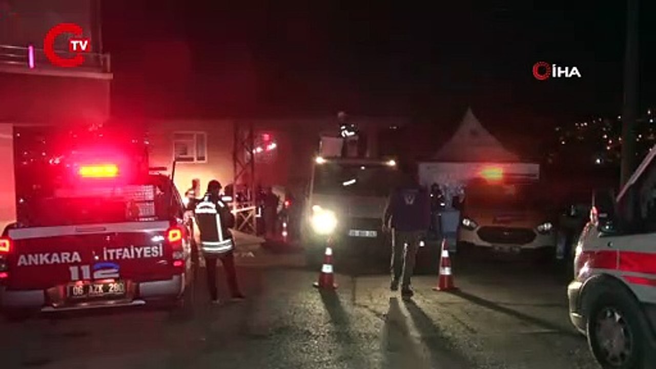 Ankara'da bir apartmanın istinat duvarı çöktü: 19 daire tahliye edildi