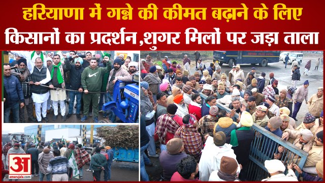 Farmers Protest Outside Sugar Mills In Haryana|Increase Rate Of Sugarcane के लिए किसानों का प्रदर्शन