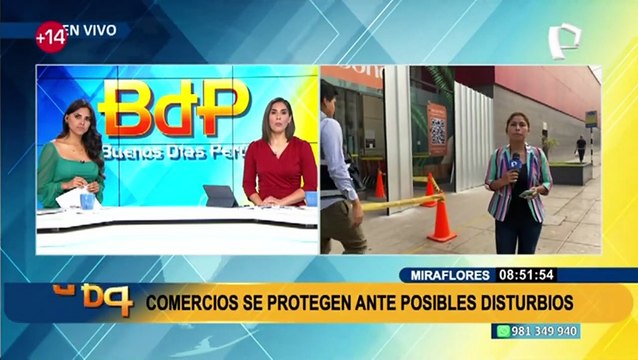 Miraflores: locales comerciales protegen sus fachadas ante posible vandalismo en Toma de Lima