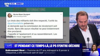 Descargar video: Congrès du PS: le Parti socialiste annonce la victoire d'Olivier Faure, l'équipe de Nicolas Mayer-Rossignol conteste les résultats