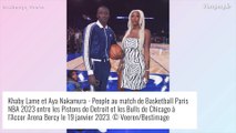 Aya Nakamura sexy sur le parquet : cheveux blonds et robe fendue zèbre pour le grand show de la NBA