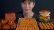 ASMR MUKBANG _ Triple Cheeseburger, Spicy Noodles, Spam, Cheese Stick, Fried Chicken