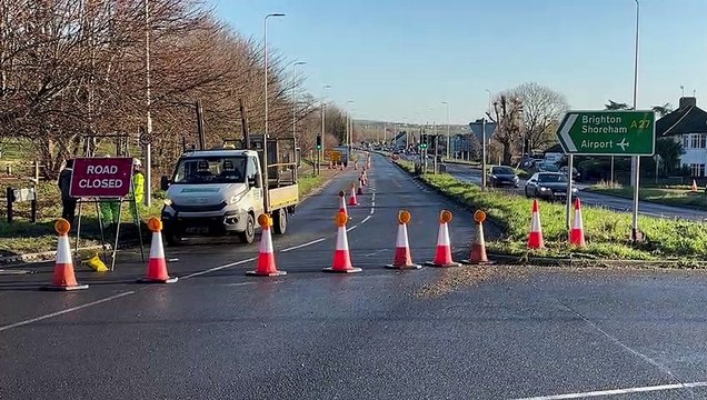 A27 Lancing closed Eddie Mitchell