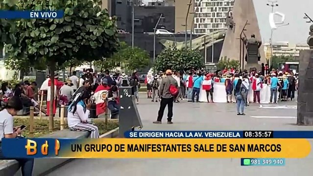 Cercado de Lima: 200 manifestantes se congregan en alameda 28 de Julio