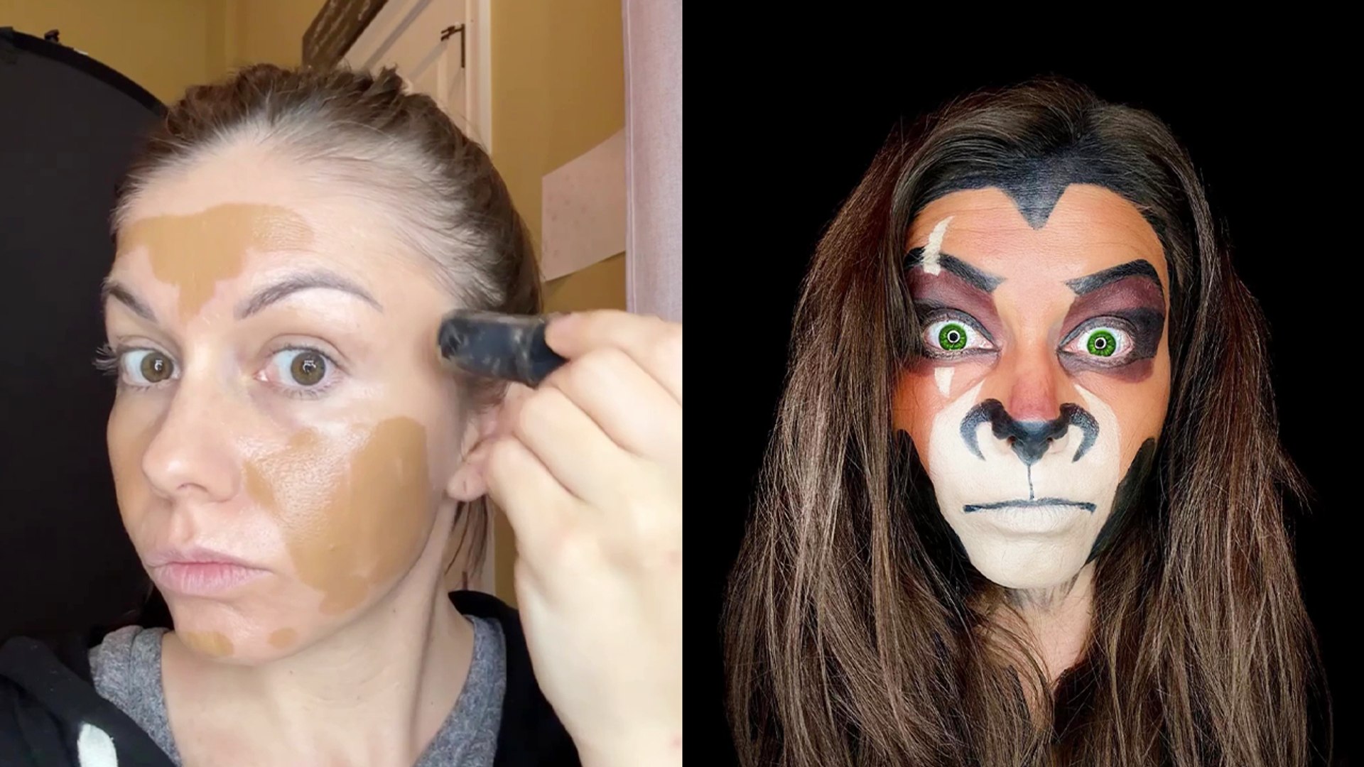 Makeup artist brilliantly transforms herself into the Scar from Lion King!  - video Dailymotion