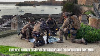Exercice d'entrainement militaire des élèves officiers de Saint-Cyr Coëtquidan ©️ Matthieu BARON