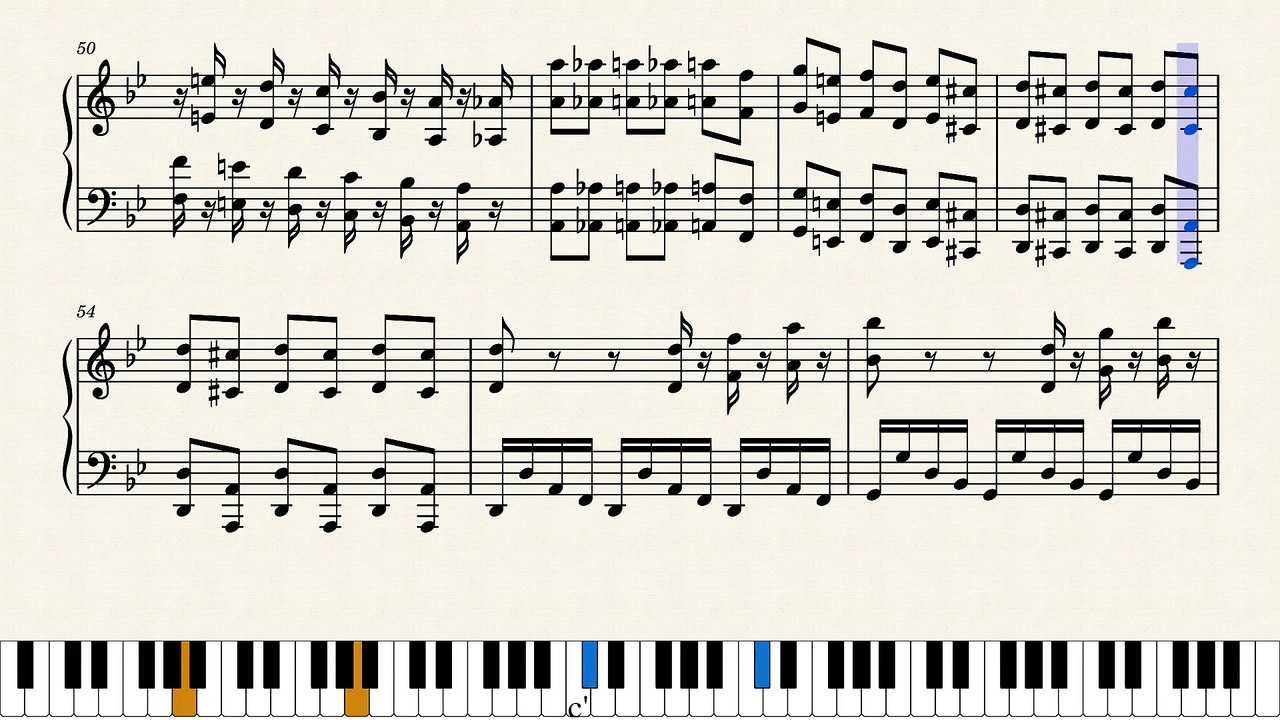 Vivaldi - Concerto No. 2 in G minor, Op. 8, RV 315 mov. 3 Presto Summer L'estate Piano Solo arr. sheet music