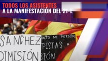 Todos los asistentes políticos que acudirán a la manifestación del 21-E en Madrid